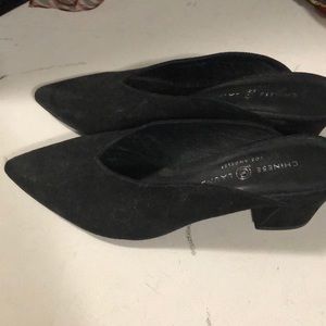 NWT from south moon under, black mules suede